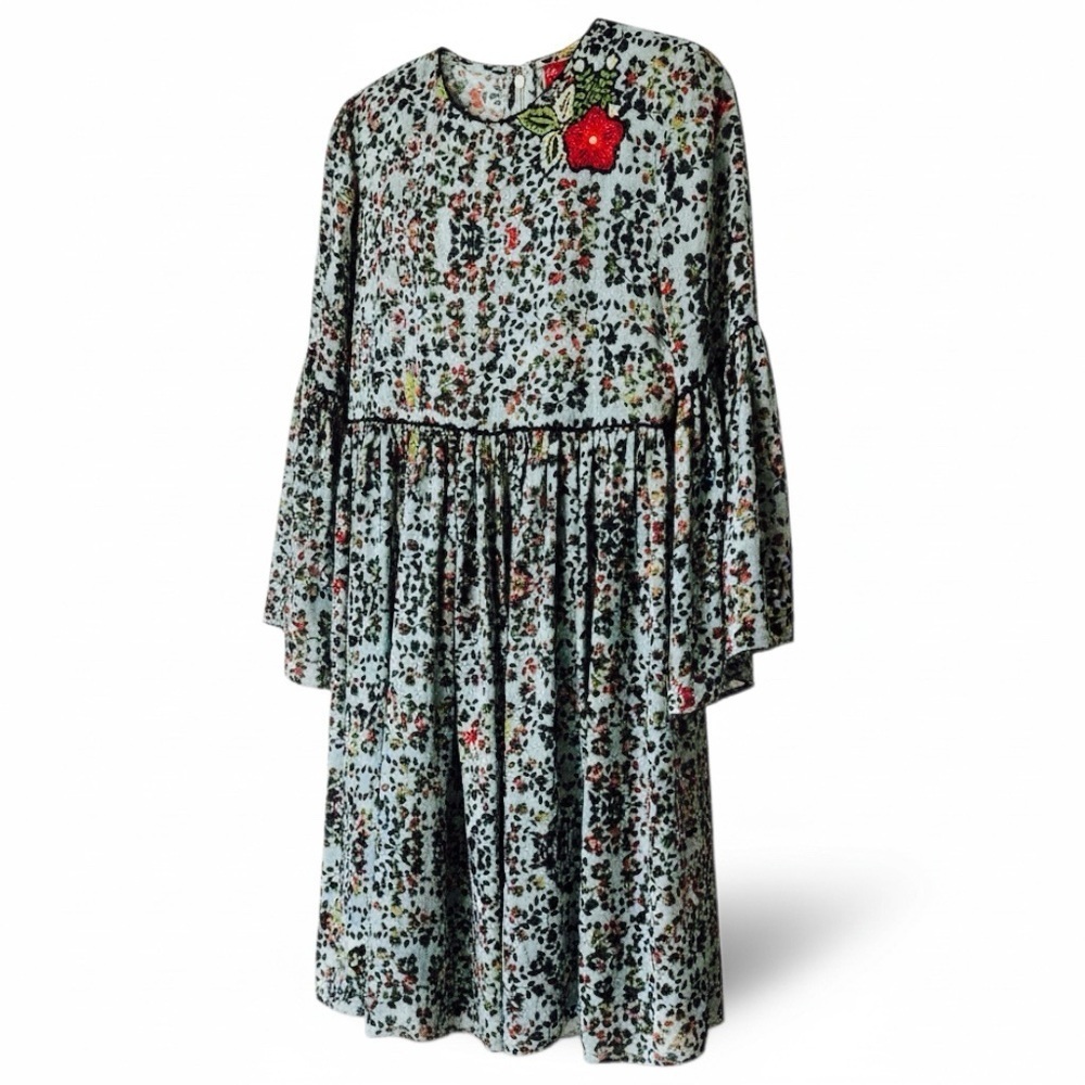Bhanuni Floral Dress | Size 2 | Handcrafted India |Artful Bohemian-Anthropologie